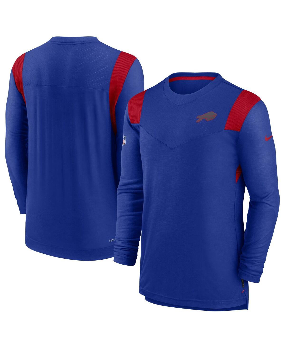 Men's NikeBuffalo Bills Sideline Tonal Logo Performance Player Long Sleeve T-shirt - Royal