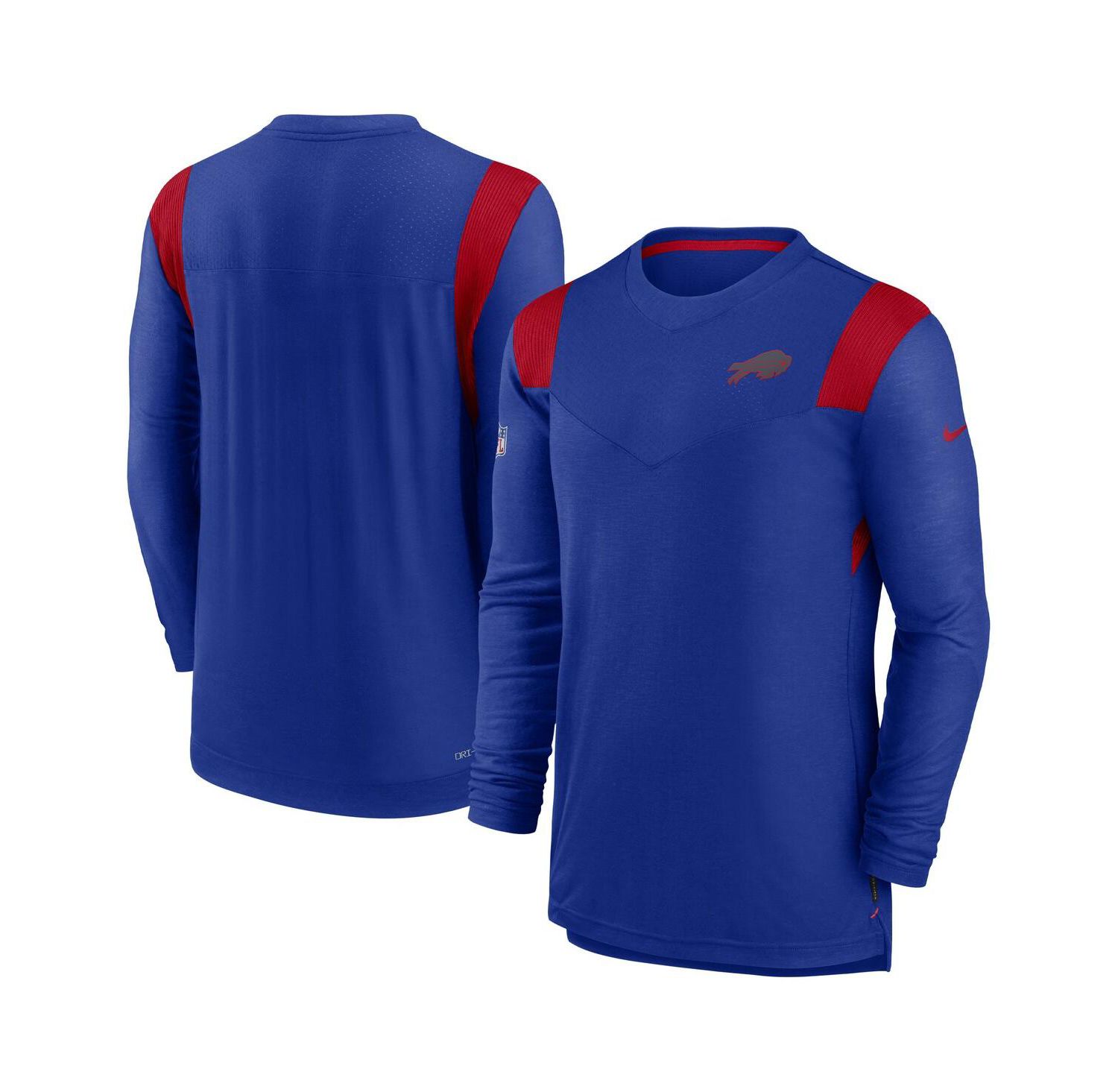 Men's Royal Buffalo Bills Sideline Tonal Logo Performance Player Long Sleeve T-shirt