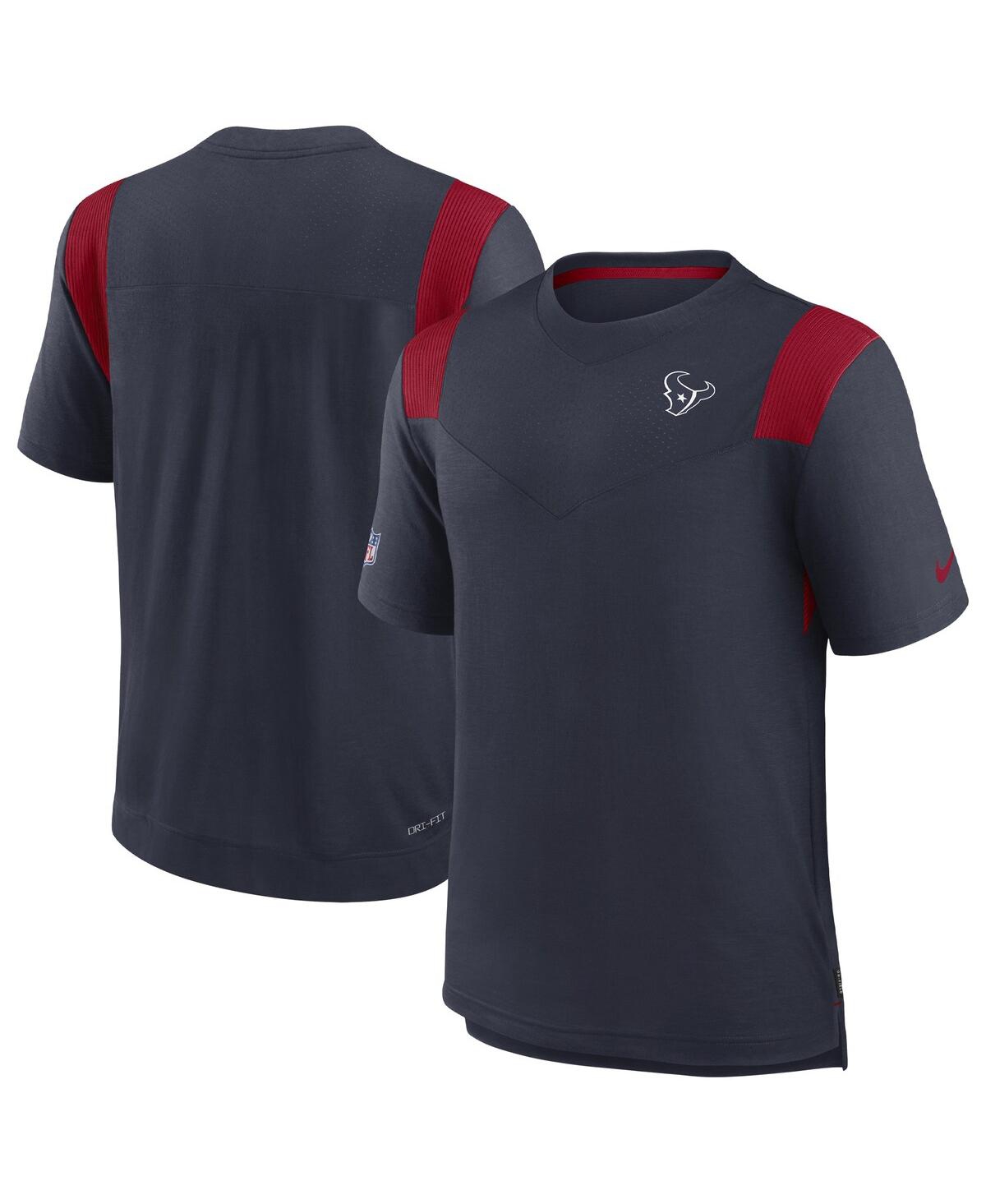 Nike Navy Houston Texans Sideline Tonal Logo Performance Player T-shirt In Navy
