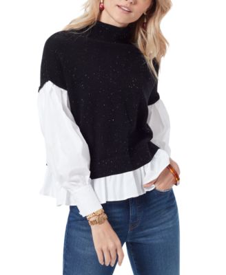 Sam Edelman - Women's Baianca Mixed-Media Sweater