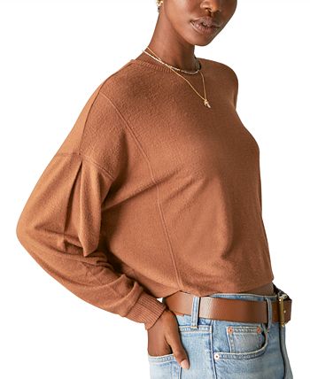Lucky Brand Cloud Jersey Waffle Knit Jogger Pants In Gray