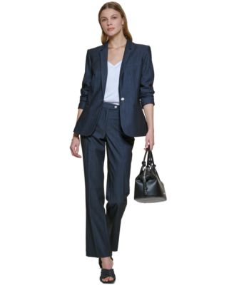 One-Button Blazer, Regular and Petite Sizes