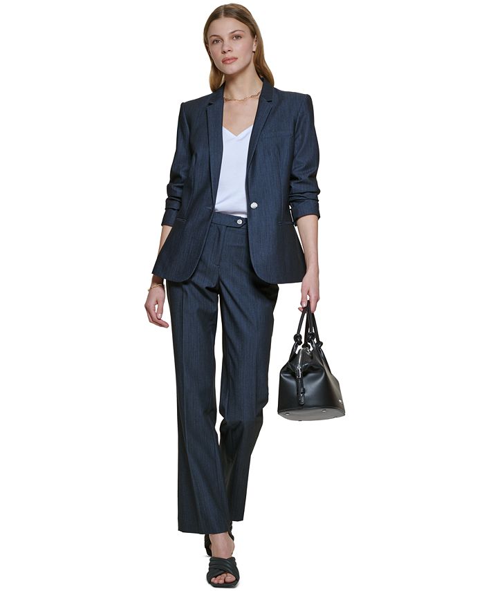 Calvin Klein - Women's One Button Blazer