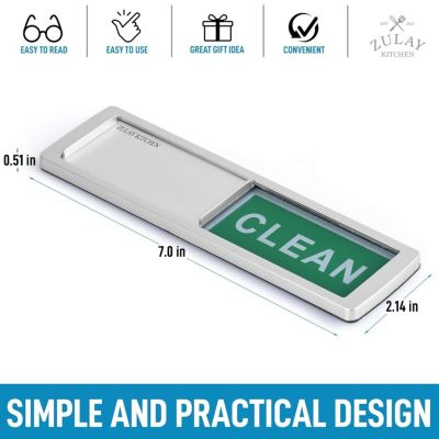 Dishwasher Clean Dirty Magnet Sign - For Stainless Steel & Other Magnetic Surfaces