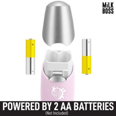 Milk Boss Portable Milk Coffee Frother Handheld Whisk Mixer with 16-Piece Stencils