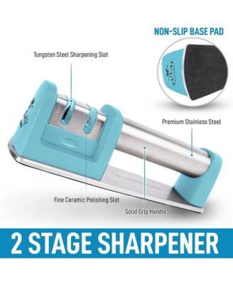 Manual Knife Sharpener for Straight & Serrated Steel Knives