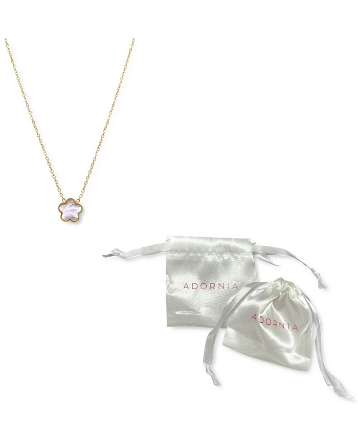 ADORNIA White Mother Of Pearl Clover Necklace - Macy's