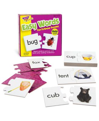 Trend Enterprises Easy Words Fun-To-Know Puzzles Matching Games To Build Language Skills Set, 40 Piece