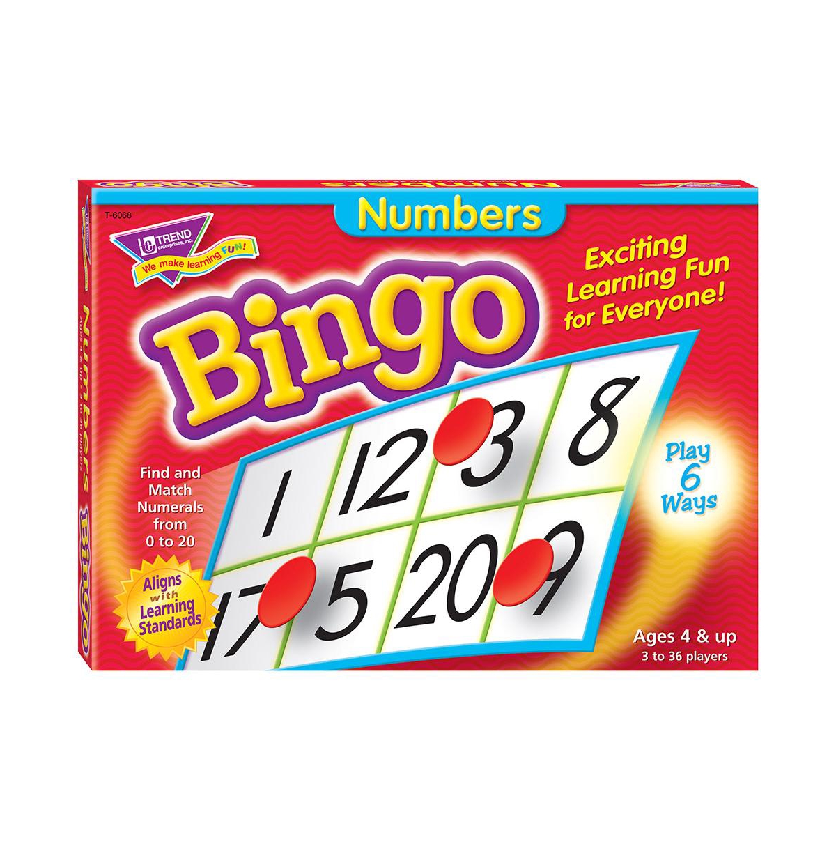 Trend Enterprises Numbers Bingo Number Recognition Skill Game In Multi