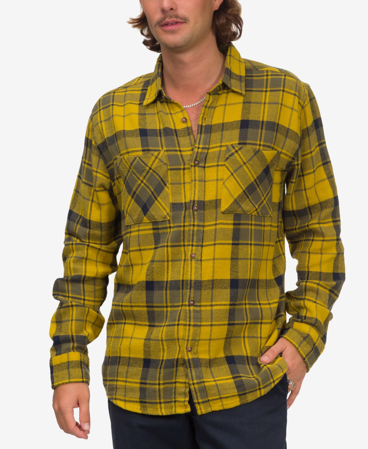 Junk Food Men's Jude Long Sleeves Flannel Shirt