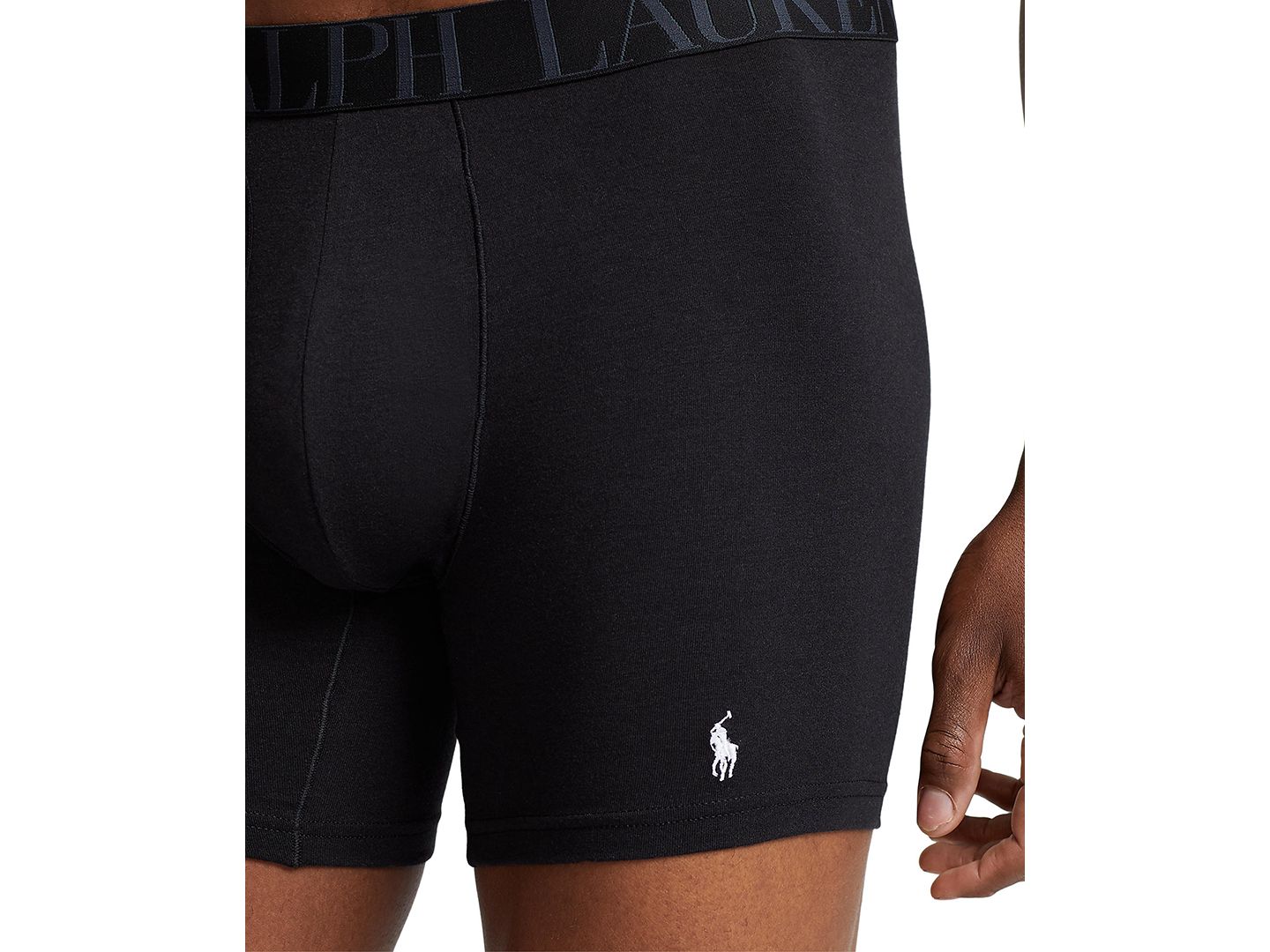 Трусы-боксеры Classic для мужчин, стрейч, 5 шт. — Polo Ralph Lauren, цвет: Синий / Чёрный — фото 4