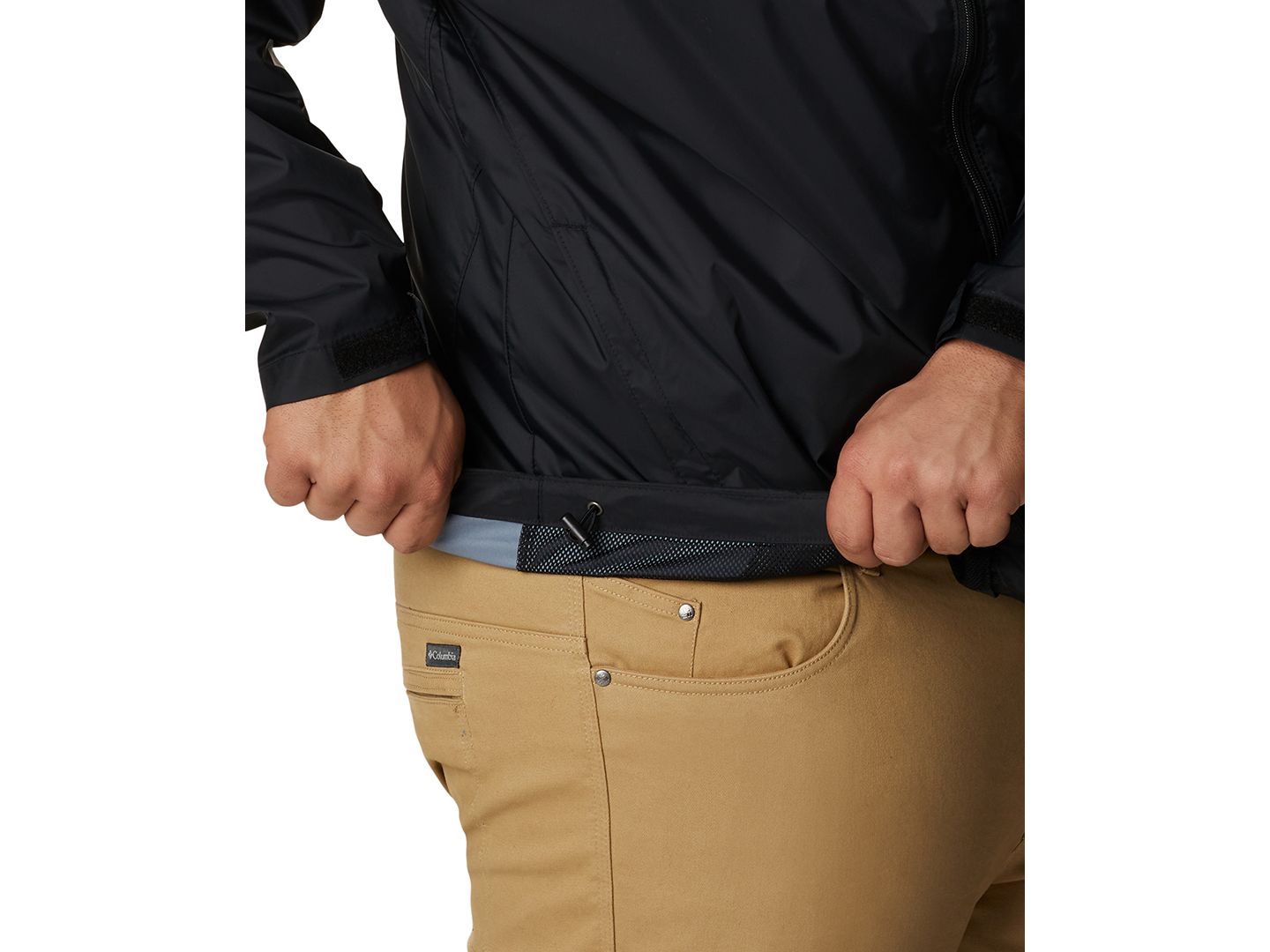 Мужская куртка Columbia Big & Tall Glennaker Lake Rain Jacket, цвет: Чёрный — фото 5