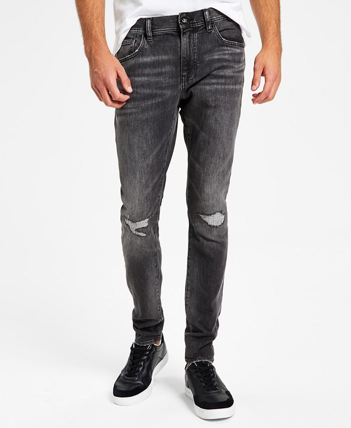 eftertænksom Uretfærdighed Modtagelig for A|X Armani Exchange Men's Super Skinny Destroyed Jeans - Macy's