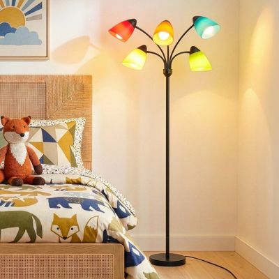 Medusa 74" LED 5-Light Floor Lamp with Interchangeable Shades