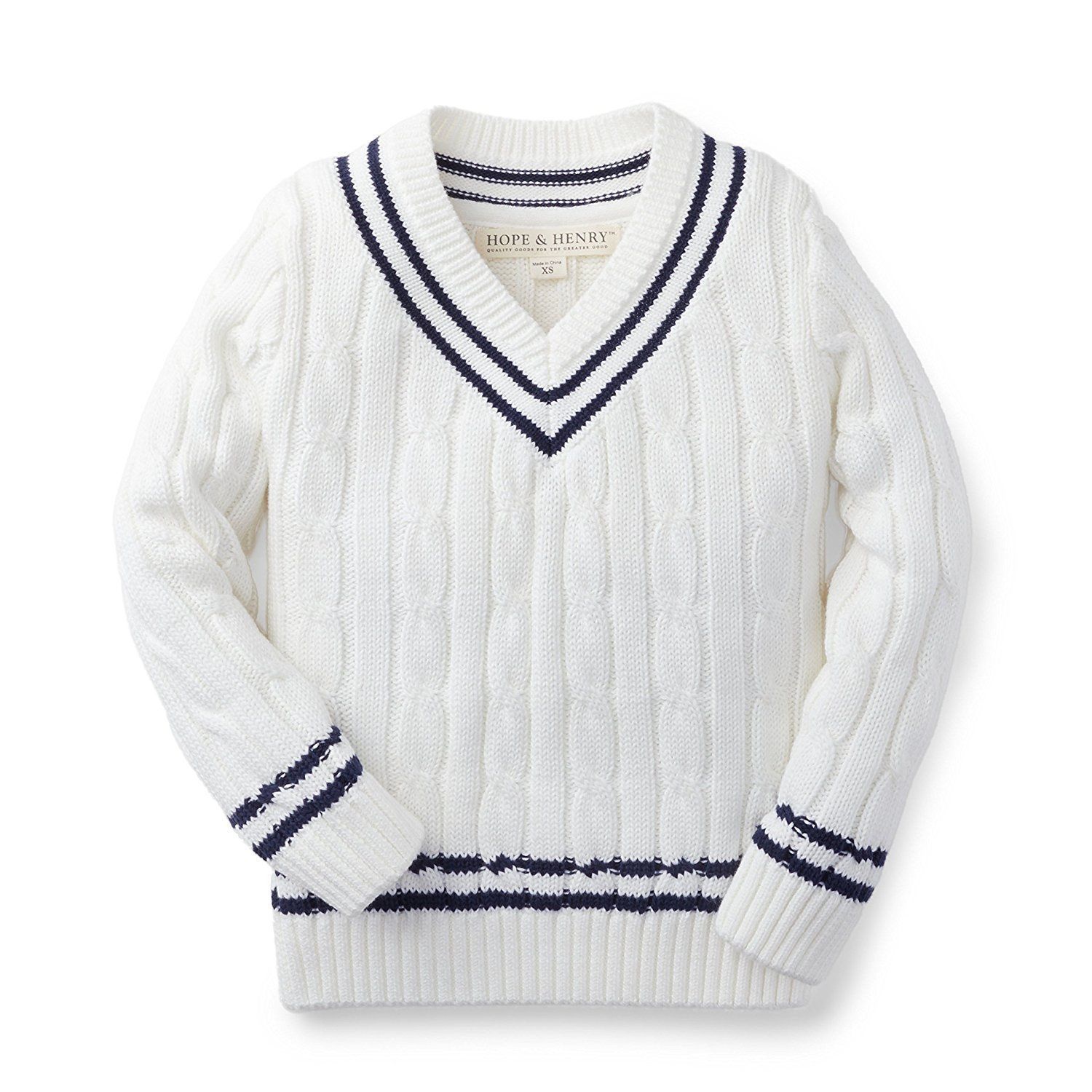 Hope and Henry Boys' Organic Tennis Sweater, Kids
