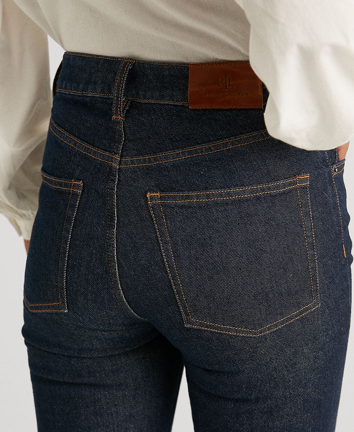 Lauren Ralph Lauren Women's High-Rise Straight Ankle Jeans - Macy's