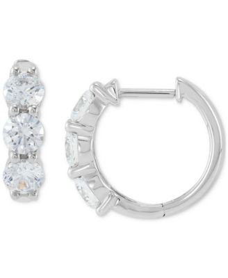 Lab Grown Diamond Small Hoop Earrings (2-3/8 ct. t.w.) in 14k White Gold