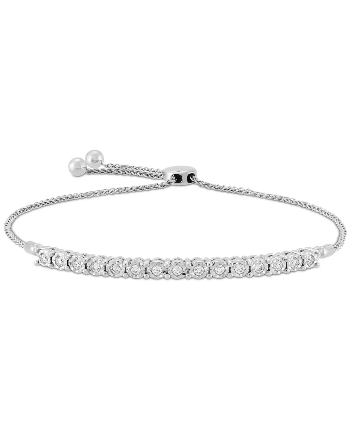 Forever Grown Diamonds Lab-created Diamond Bolo Bracelet (1/3 Ct. T.w.) In Sterling Silver