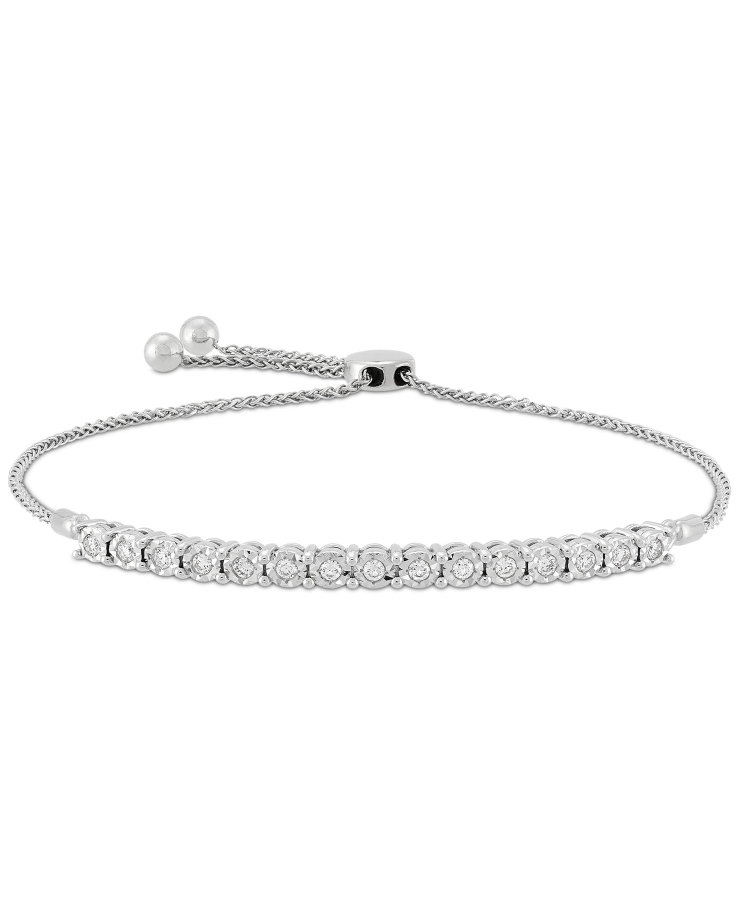 Lab-Created Diamond Bolo Bracelet (1/3 ct. t.w.) in Sterling Silver