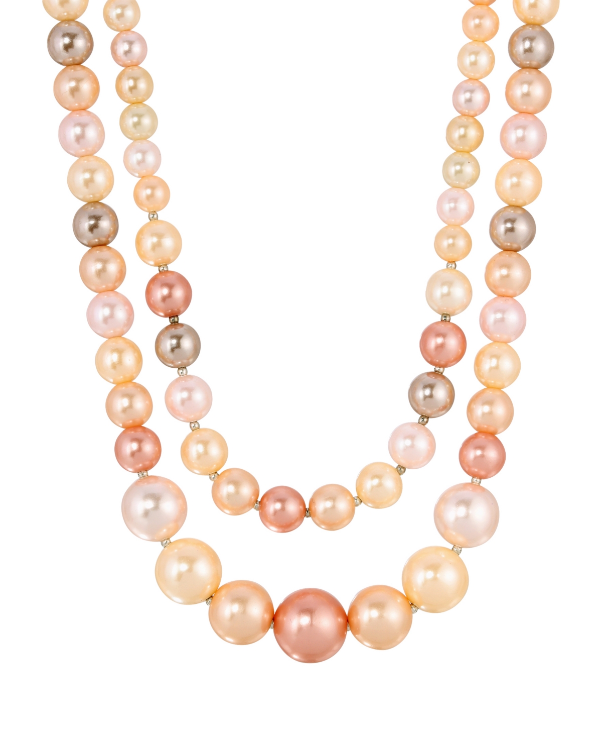 2028 Silver-tone Multi Color Imitation Pearl Necklace