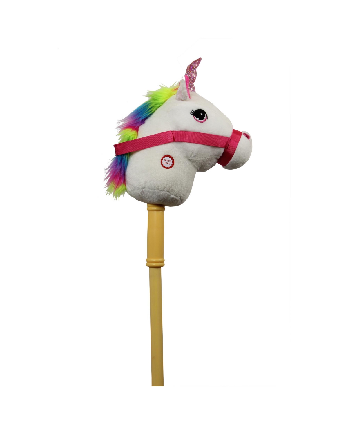 Ponyland Kids' Giddy-up 28" Stick Plush Unicorn With Sound In Multi