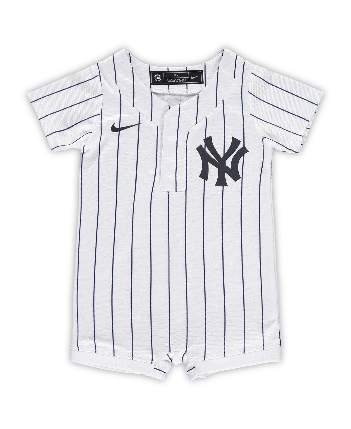 Shop Nike Newborn And Infant Boys And Girls  White New York Yankees Official Jersey Romper