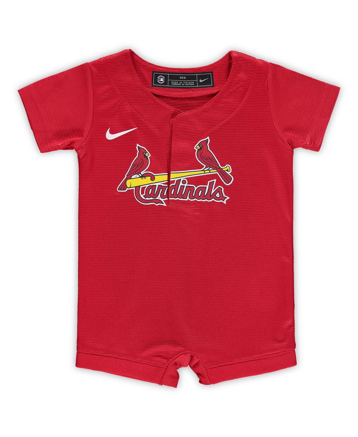 Shop Nike Newborn And Infant Boys And Girls  Red St. Louis Cardinals Official Jersey Romper