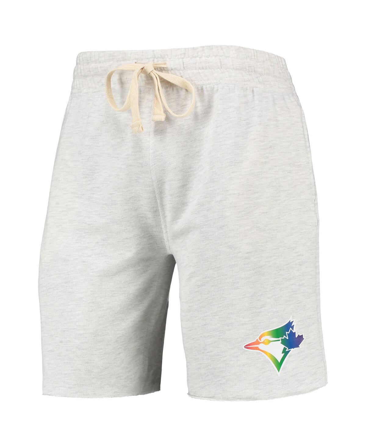 Men's Concepts SportToronto Blue Jays Mainstream Logo Terry Tri-Blend Shorts - Oatmeal