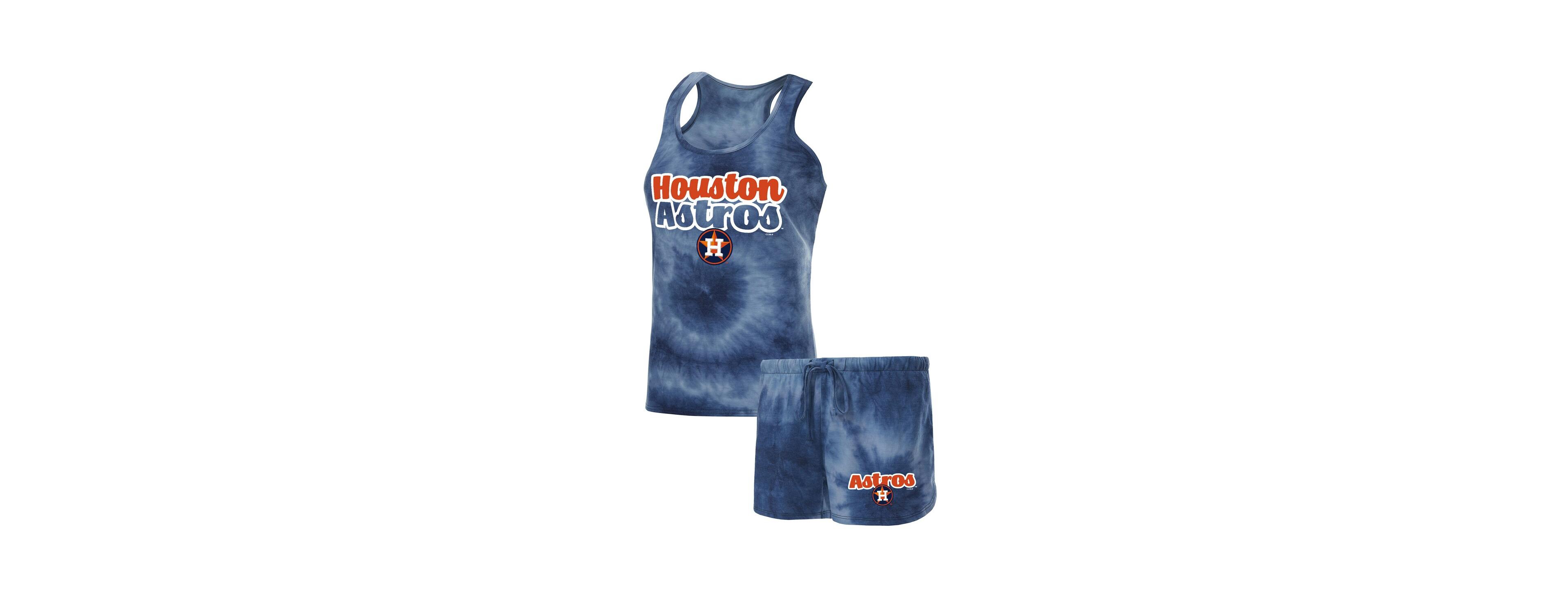 Women's Concepts Sport Navy Houston Astros Billboard Racerback Tank Top and Shorts Set