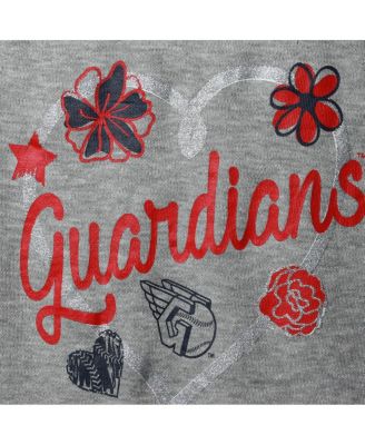 Infant Boys and Girls Navy, Red, Gray Cleveland Guardians Batter Up 3-Pack Bodysuit Set