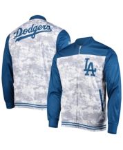 Los Angeles Dodgers Stitches Button-Down Raglan Fashion Jersey - Royal