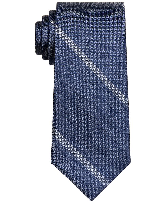 Michael Kors Men's Classic Design Spaced-Out Stripe Tie - Macy's