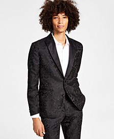 Men's Lacy Slim-Fit Floral Jacquard Suit Jacket, Created for Macy's 