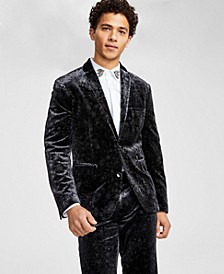 Men's Slim-Fit Paisley Velvet Suit Jacket, Created for Macy's 
