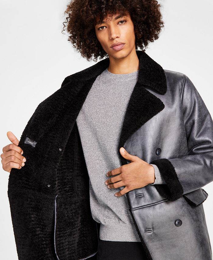 Dockers Men's Faux-shearling Coat In Cognac
