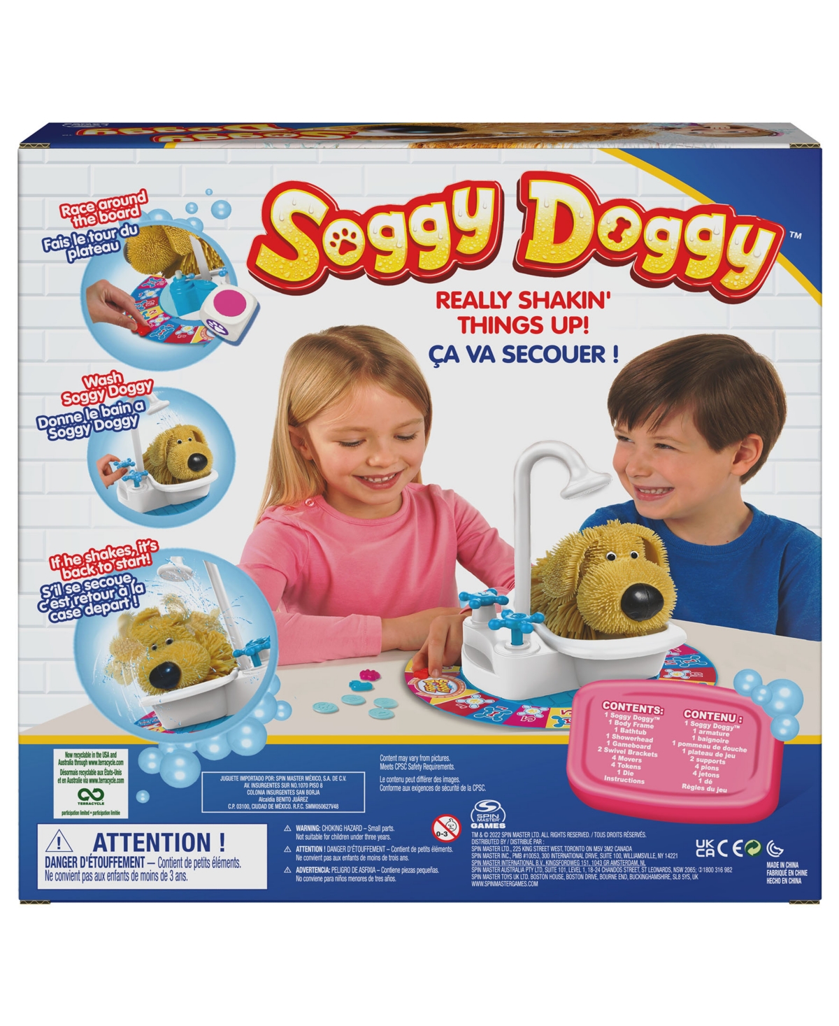 Shop Spin Master Toys & Games Soggy Doggy, The Showering Shaking Wet Dog Award-winning Kids Board Game In Multicolor