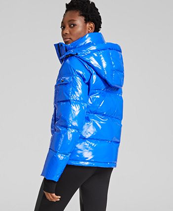 S13 Ella Lacquer Hooded Down Puffer Coat - Macy's