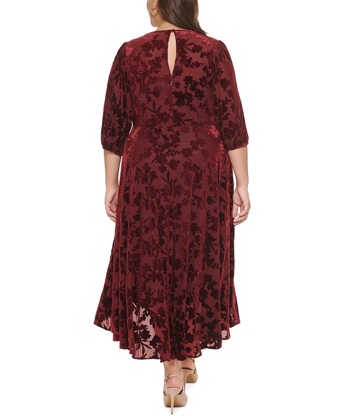 Calvin Klein Plus Size Velvet HighLow ALine Dress Macy's