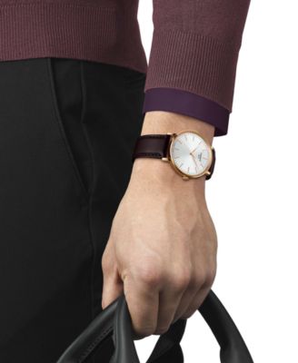 Men's Swiss Everytime Brown Leather Strap Watch 40mm