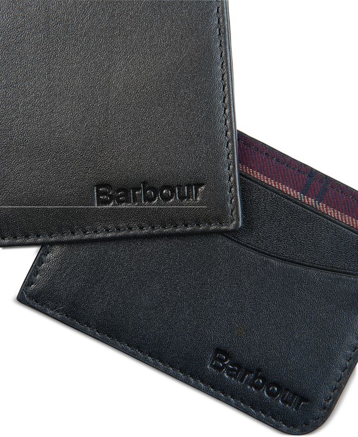 Barbour Men's 2Piece Leather Wallet & Card Holder Gift Set Macy's