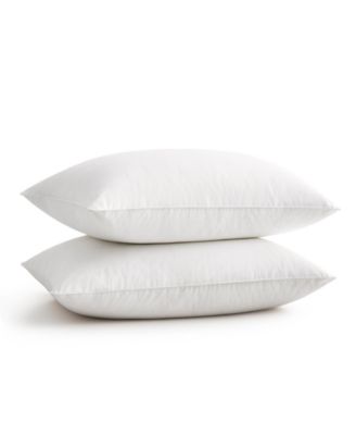 Unikome 2 Pack Medium Firm Down Feather Fiber Bed Pillows Collection In White
