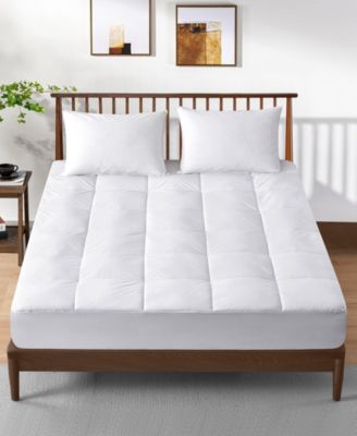 Unikome Pcm Technology Cooling Down Alternative Mattress Pad Collection In White