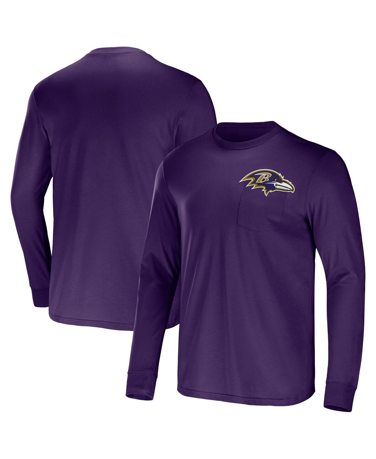 Fanatics Men's Nfl X Darius Rucker Collection By  Navy New England Patriots Team Long Sleeve T-shirt In Purple