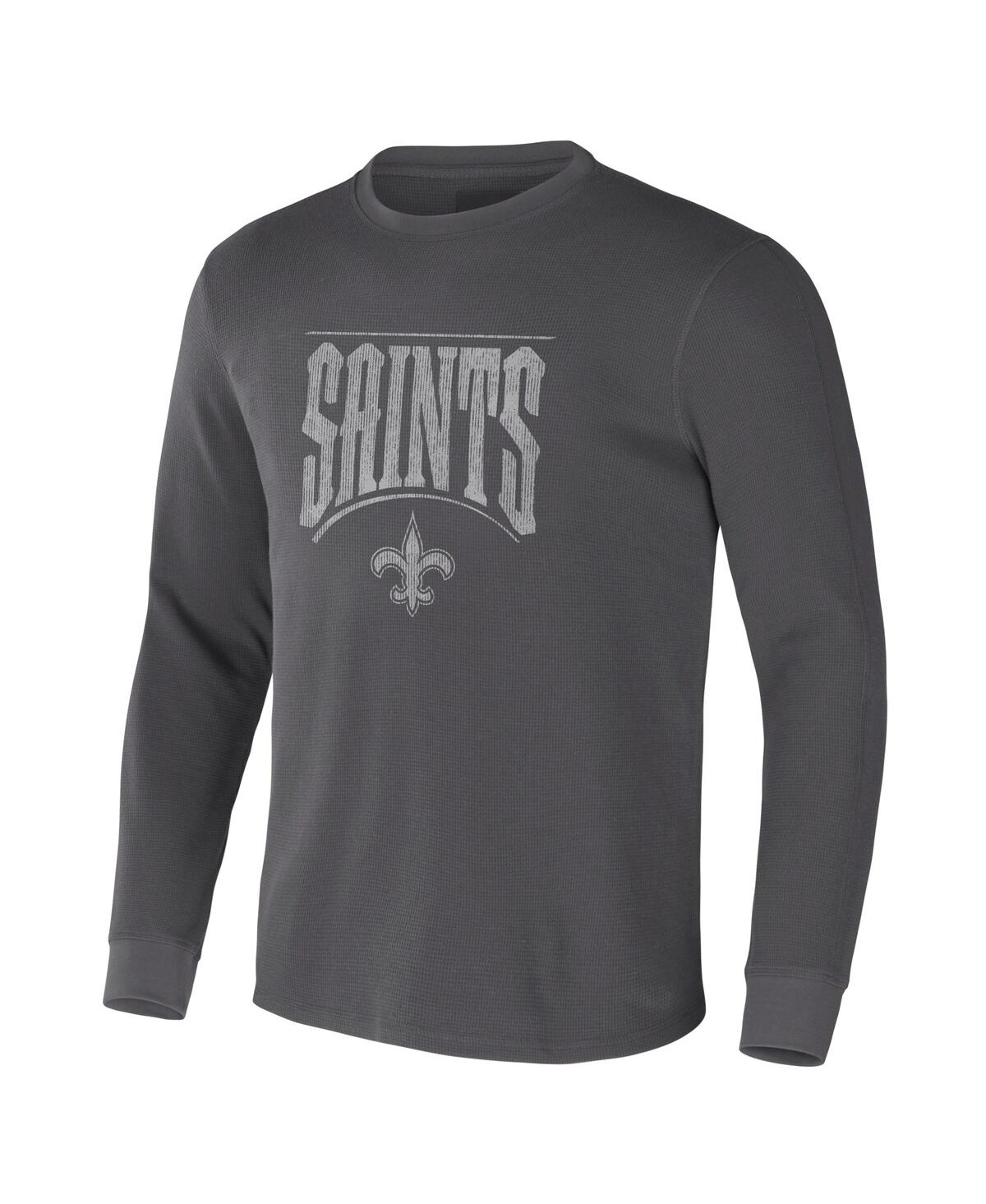 Men's Nfl x Darius Rucker Collection by FanaticsNew Orleans Saints Long Sleeve Thermal T-shirt - Charcoal
