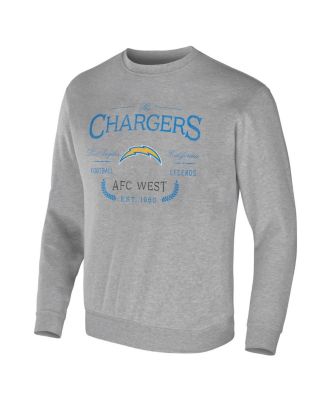 Men's NFL x Darius Rucker Collection by Heather Gray Los Angeles Chargers Pullover Sweatshirt