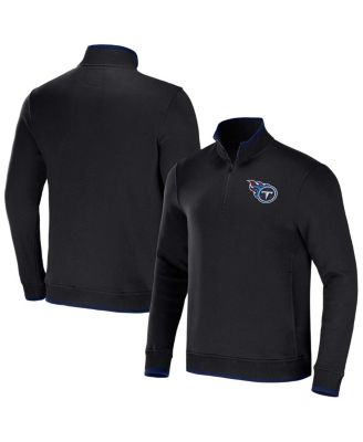 Men's NFL x Darius Rucker Collection by Black Tennessee Titans Logo Quarter-Zip Top