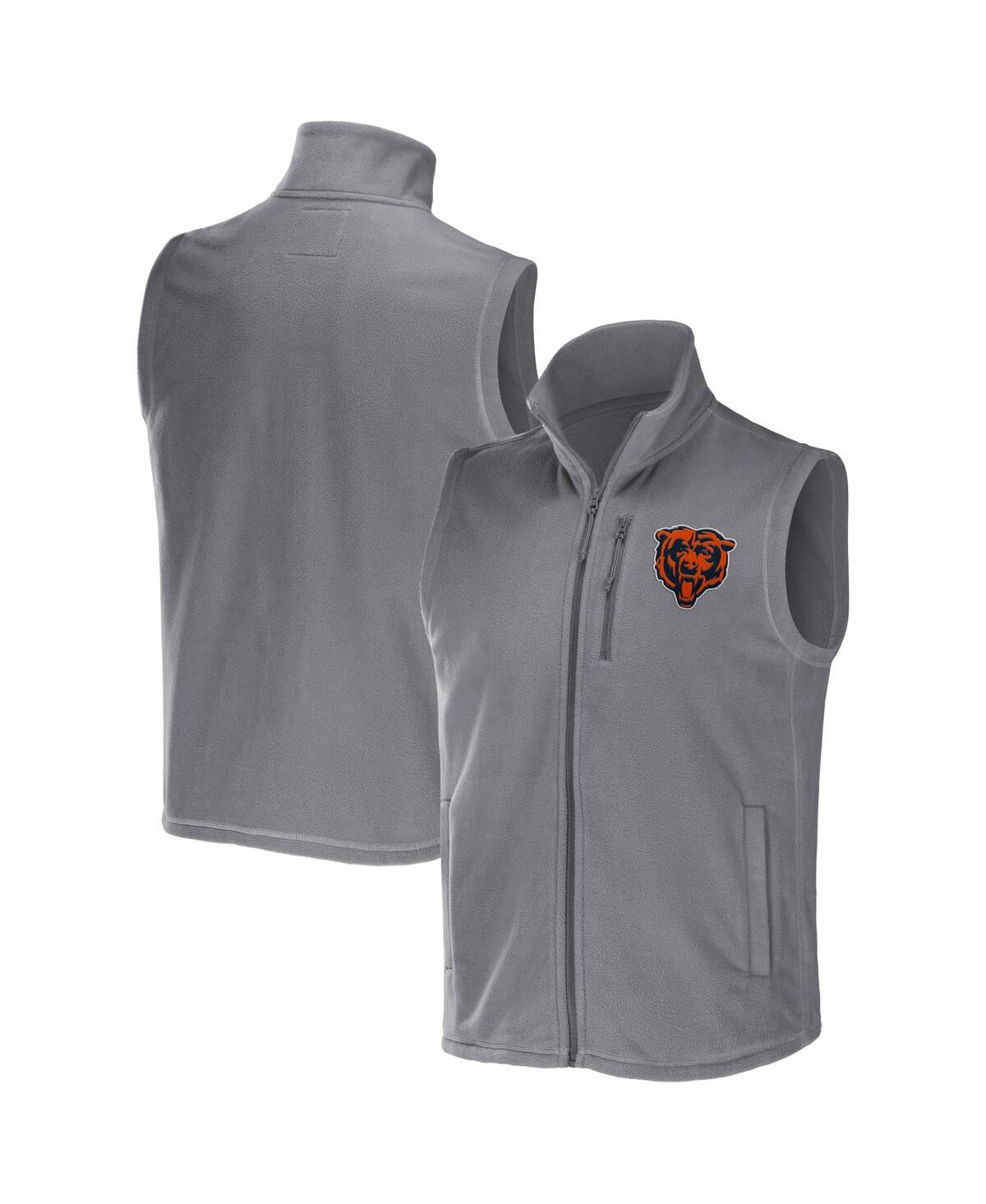 Shop Fanatics Men's Nfl X Darius Rucker Collection By  Gray Chicago Bears Polar Fleece Full-zip Vest