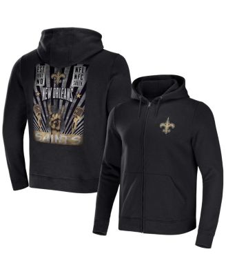 Men's NFL x Darius Rucker Collection by Black New Orleans Saints Rocker Full-Zip Hoodie