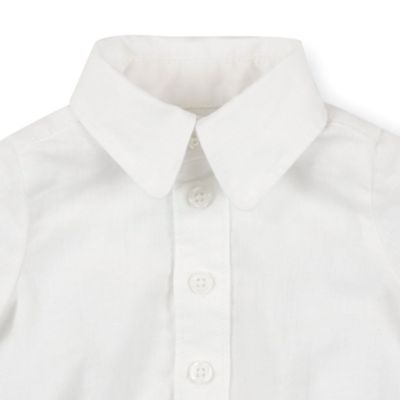 Baby Girls Short Sleeve Woven Bodysuit