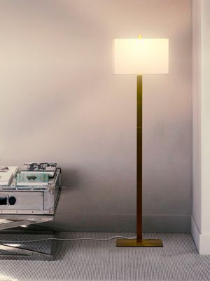 Stella 60" LED Standing Floor Lamp with Rectangular Shade